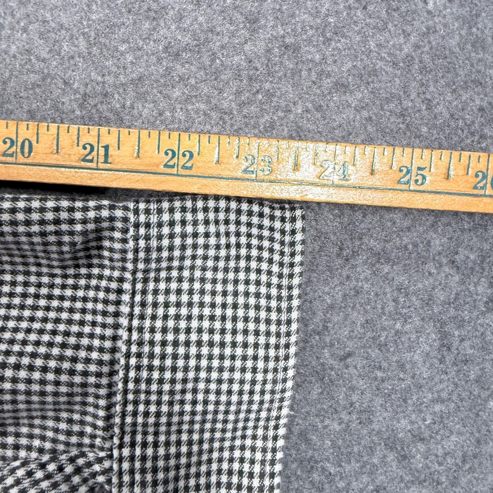 LL Bean Mens Large Regular Black White Houndstooth Cotton Button Down Shirt USA - Picture 7 of 8